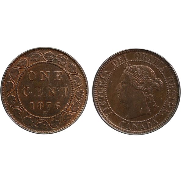 1876H 1¢ PCGS Choice Mint State-64 RB
