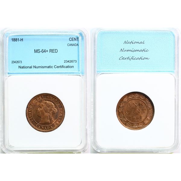 1881H 1¢ Choice Uncirculated (NNC MS-64+ Red)