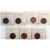 Image 1 : 1887 1¢, 1895, 1896, 1899, 1901, 1914, 1919.  All 7 coins ICCS Mint State-60