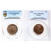 Image 1 : 1896 1¢, 1916 Both coins PCGS Choice Mint State-64RB, Two very nice and attractive examples.