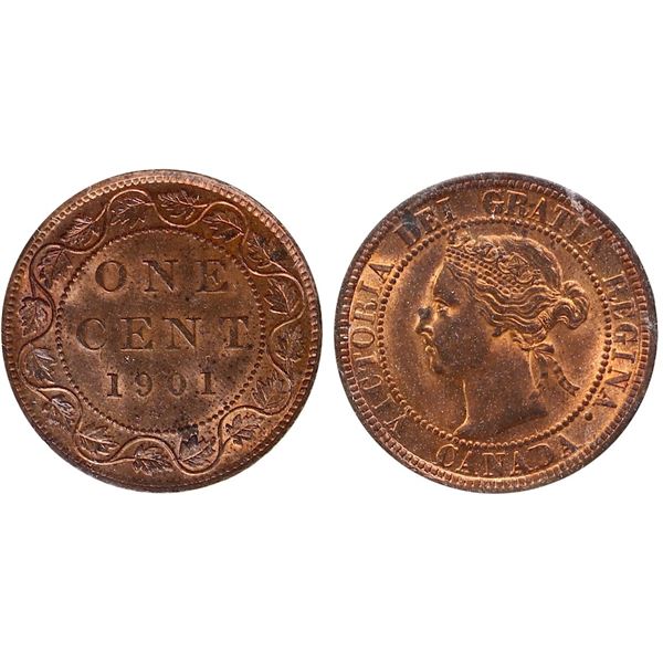 1901 1¢ ICCS Choice Mint State-64 Red