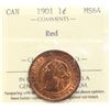 Image 2 : 1901 1¢ ICCS Choice Mint State-64 Red