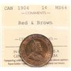 Image 2 : 1904 1¢ ICCS Choice Mint State-64 RB