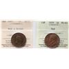 Image 1 : 1907 1¢, 1919 Both coins ICCS   Choice Mint State-63