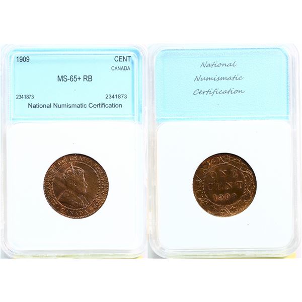 1909 1¢ Uncirculated (NNC MS-65RB)