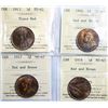 Image 1 : 1913 1¢, 1916, 1917, 1918(2) & Nfld 1917c all ICCS graded Mint State-60 to Choice Mint State-64.  Lo