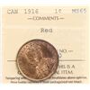 Image 2 : 1916 1¢ ICCS Gem Mint State-65 Red