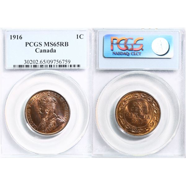 1916 1¢ PCGS Gem Mint State-65RB