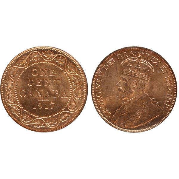 1917 1¢ ICCS Choice Mint State-64 Red