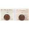 Image 1 : 1918 1¢, 1919 Both coins ICCS Choice Mint State-64