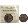Image 1 : 1920 1¢ Large ICCS Choice Mint State-62 Lustrous Brown.