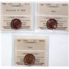 Image 1 : 1940 1¢, 1985 "Pointed 5" Both coins ICCS Gem Mint State-65 Full red.