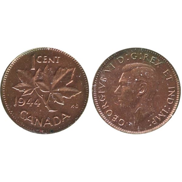 1944 1¢ ICCS Choice Mint State-64 Red