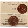Image 1 : 1951 1¢ ICCS Gem Mint State-65 Red