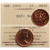 Image 1 : 1953 1¢ "NSF" ICCS Superb Gem Mint State-66 Full Red.