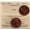 Image 1 : 1962 1¢ ICCS Superb Gem Mint State-66 Full Red.