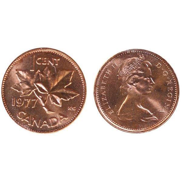 1977 1¢  ICCS Superb Gem Mint State-67  Full Red.