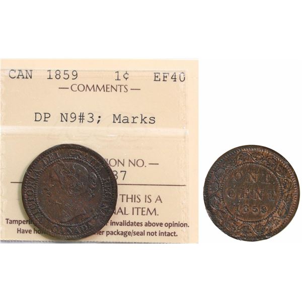 1c 1859 dp#3 ICCS EF-40, marks