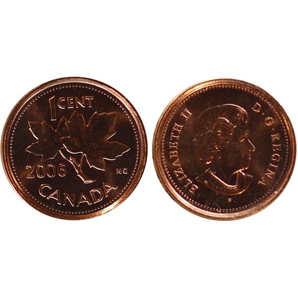 2006-P 1¢ "Magnetic" ICCS Superb Gem Mint State-66 Full red.