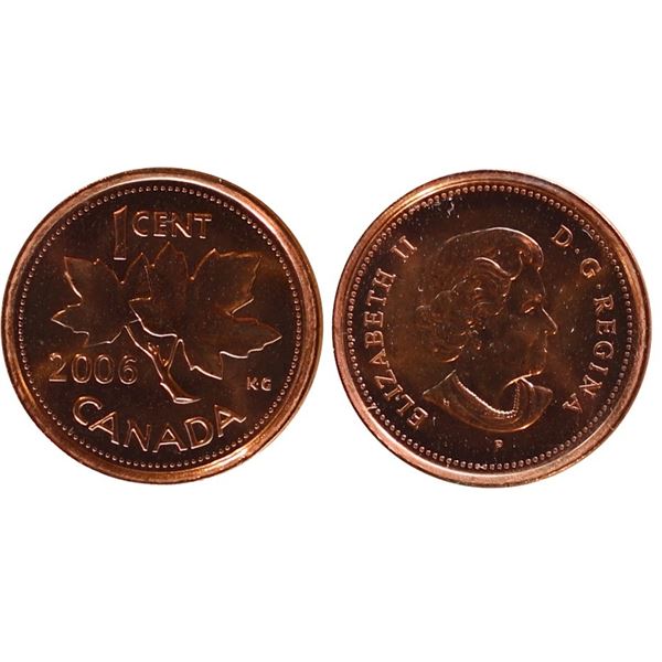 2006-P 1¢ "Magnetic" ICCS Superb Gem Mint State-66 Full red.