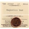 Image 2 : 2006-P 1¢ "Magnetic" ICCS Superb Gem Mint State-66 Full red.