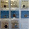 Image 1 : 1870 5¢ to 2001 Group of 8 coins, all ICCS/CCCS Very Fine-20 to Gem Mint State-65.  Some with issues