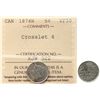 Image 1 : 1874H 5¢ "Crosslet 4" ICCS Choice Very Fine-30