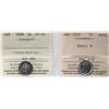 Image 1 : 1898 5¢ ICCS Choice Very Fine-30, 1908 "Sm 8" ICCS Choice Extra Fine-45.  Lot of 2 coins.