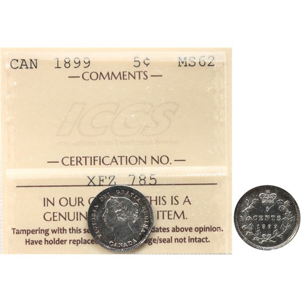 1899 5¢ ICCS Choice Mint State-62