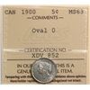 Image 2 : 1900 5¢ "Oval O"  ICCS Choice Mint State-63 Brilliant and lustrous.