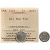 Image 1 : 1909 5¢ "RL - Bow Tie" ICCS Choice About Uncirculated-55 Lustrous.