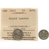 Image 1 : 1910 5¢ "Round Leaves" ICCS Choice About Uncirculated-55 Lustrous.