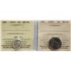 Image 1 : 1919 5¢, 1928 5¢ Both coins ICCS Choice Mint State-64 Lot of 2 lustrous examples.
