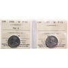 Image 1 : 1925 5¢. 1926 "Far 6".  Both coins ICCS Fine-12