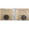 Image 1 : 1927 5¢ Choice Mint State-62, 1948 5¢ Choice About Uncirculated-55.  Lot of 2 coins.