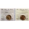 Image 1 : 1942 5¢ "Tombac" & 1943 "Tombac" Both coins ICCS Gem Mint State-65.