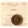 Image 2 : 1943 5¢ "Tombac" ICCS Gem Mint State-65 Cameo.  Highly lustrous and quite appealing for grade.