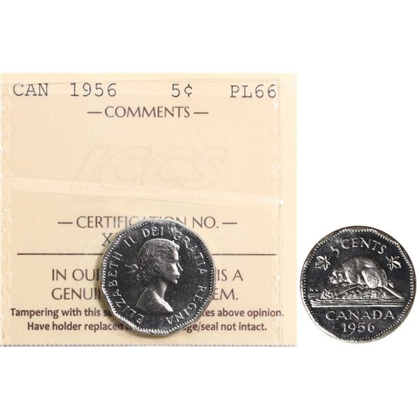 1956 5¢ ICCS Superb Gem Proof-Like-66