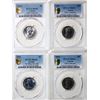 Image 1 : 1961,1974, 1981 5¢. Lot of 4  coins PCGS graded Choice Mint State-64 to Gem Mint State-65. 1953 5¢ N