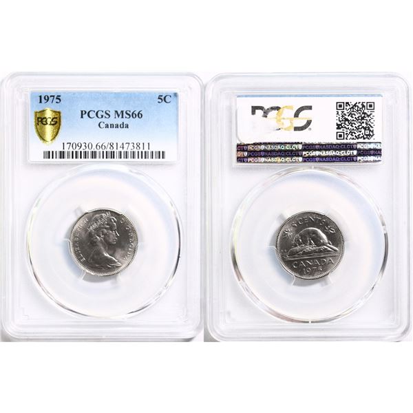 1975 5¢ PCGS Superb Gem Mint State-66