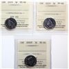 Image 1 : 2000-P 5¢, 2019 (2), Lot of 3 coins ICCS Superb Gem Mint State-66,