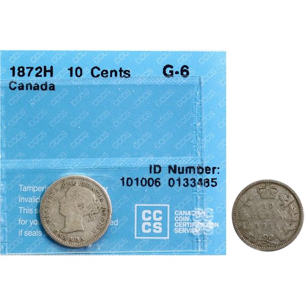 1872H 10¢ CCCS Good-6
