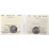 Image 1 : 1874H 10¢ ICCS About Uncirculated-50, 1943 ICCS Choice About Uncirculated-55
