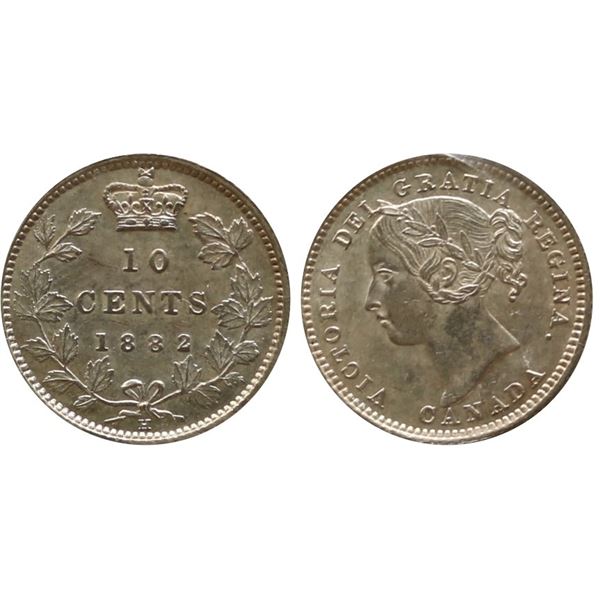 1882H 10¢ "Prestige" Choice About Uncirculated-55  Brilliant and lustrous.