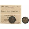 Image 1 : 1886 10¢ "Small 6/6 -  Obv 5"  ICCS Choice Fine-15