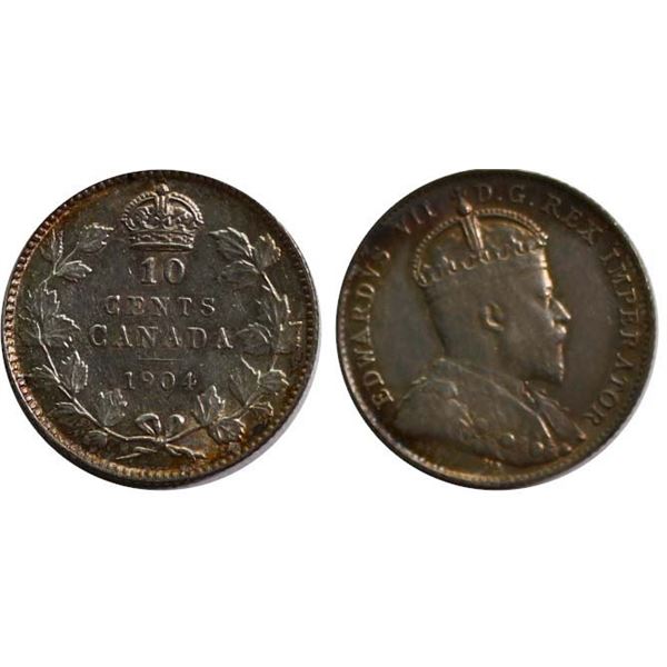 1904 10¢ VF-EF Lustrous