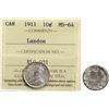 Image 1 : 1911 10¢ ICCS Choice Mint State-64 Brilliant and lustrous with a hint of russet tone.  Ex Landon exa