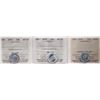 Image 1 : 1913 10¢,1932, 1938. Lot of 3 coins, all ICCS Choice About Uncirculated-55