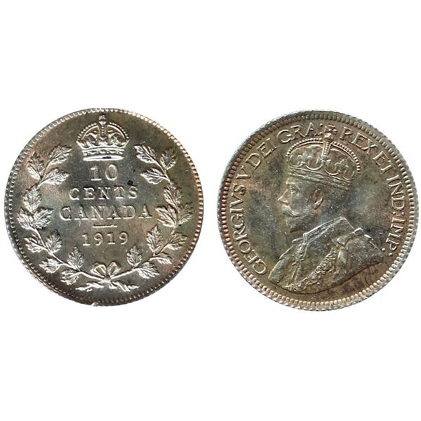 1919 10¢ CCCS Gem Mint State-65 ATTRAC T