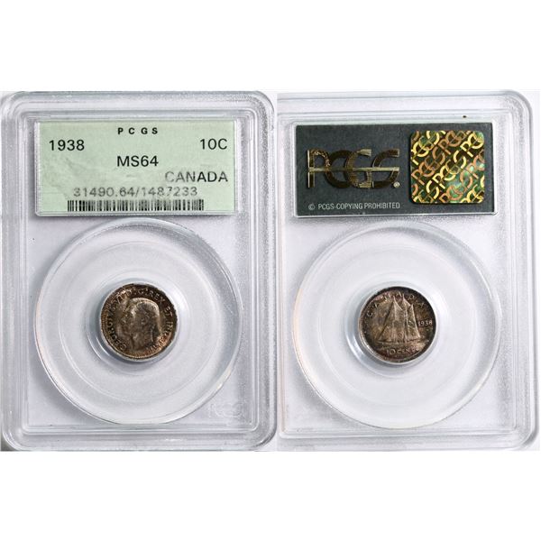 1938 10¢ PCGS Choice Mint State-64